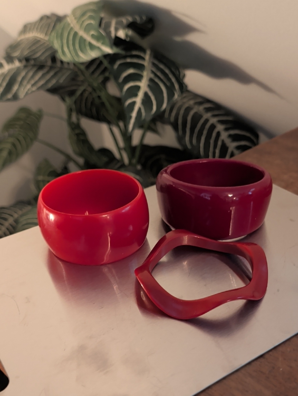 Vintage Red Bangles Set Of 3
